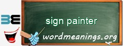 WordMeaning blackboard for sign painter